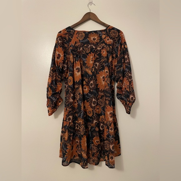 Happy X Nature by Kate Hudson Floral 3/4 Length Sleeve Mini Dress Size MEDIUM - Picture 2 of 4